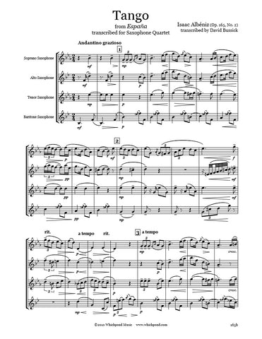 Albéniz Tango from Espana Saxophone Quartet