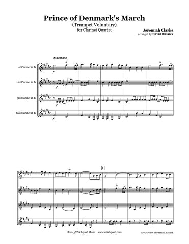 Trumpet Voluntary Clarinet Quartet