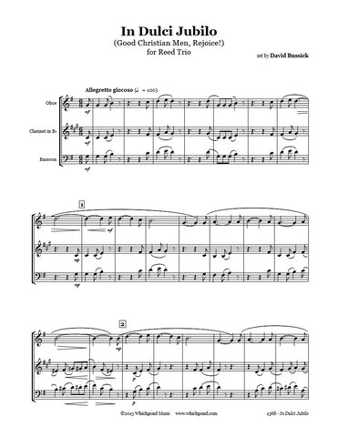 In Dulci Jubilo Oboe/Clarinet/Bassoon Trio