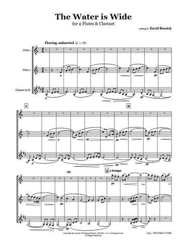 The Water Is Wide Flute/Clarinet Trio