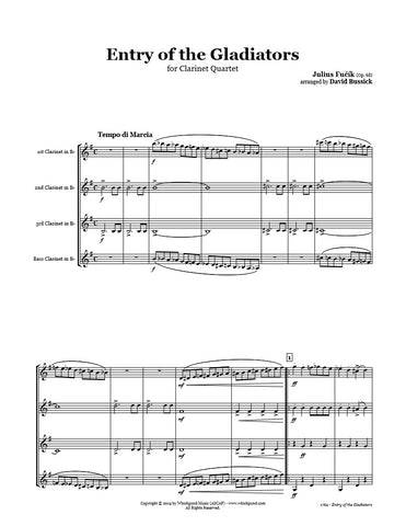 Fučík Entry of the Gladiators Clarinet Quartet