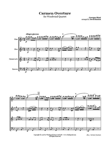 Bizet Carmen Overture Wind Quartet