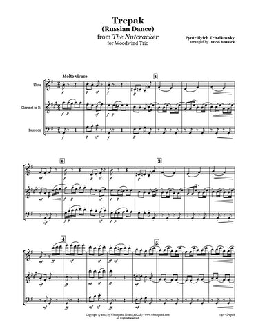 Nutcracker Russian Dance Flute/Clarinet/Bassoon Trio