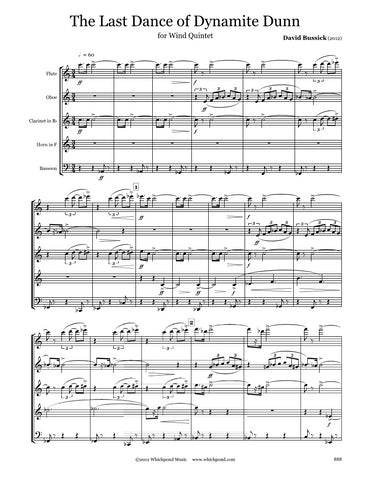Bussick Last Dance of Dynamite Dunn Wind Quintet