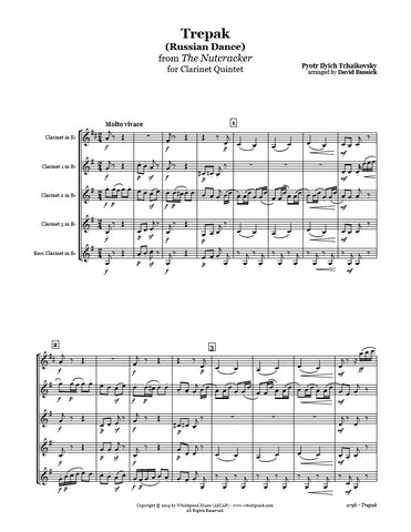 Nutcracker Russian Dance Clarinet Quintet