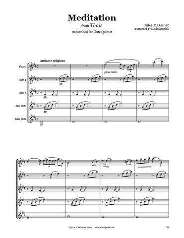 Massenet Meditation from Thaïs Flute Quintet
