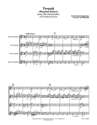 Nutcracker Russian Dance Saxophone Quartet