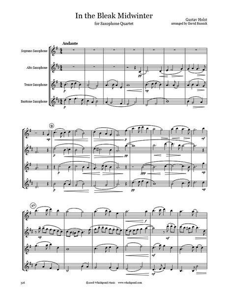 Holst In the Bleak Midwinter Saxophone Quartet