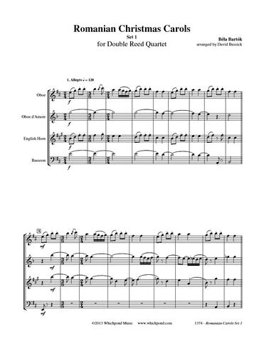 Bartók Romanian Christmas Carols Set #1 Double Reed Quartet