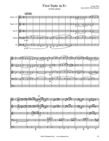 Holst First Suite Brass Quintet