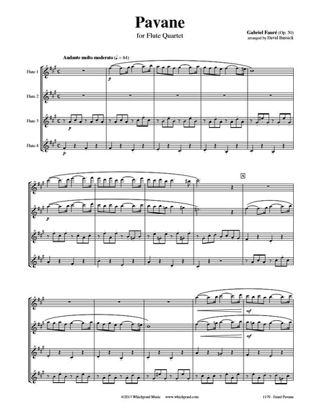 Fauré Pavane Flute Quartet