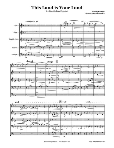 This Land is Your Land Double Reed Quintet