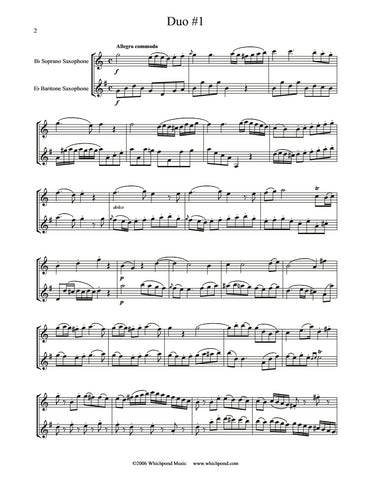 Beethoven 3 Duos Soprano/Baritone Saxophone Duet