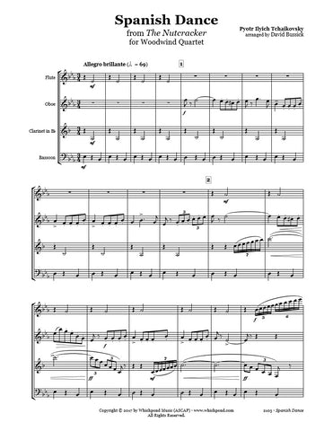 Nutcracker Spanish Dance Wind Quartet