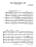 Kern They Didn't Believe Me Wind Quintet