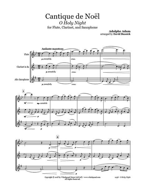 O Holy Night Flute/Clarinet/Sax Trio