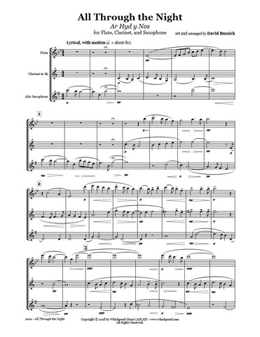 All Through The Night Flute/Clarinet/Sax Trio