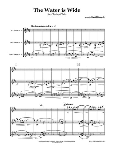 The Water Is Wide Clarinet Trio