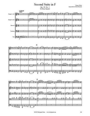 Holst Second Suite Brass Quintet