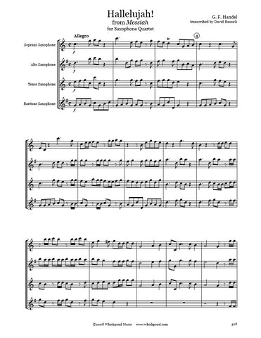 Handel Hallelujah Saxophone Quartet