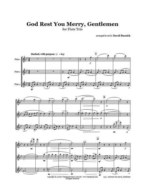 God Rest You Merry Gentlemen Flute Trio
