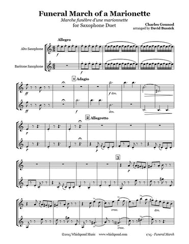 Gounod Funeral March Alto/Baritone Sax Duet