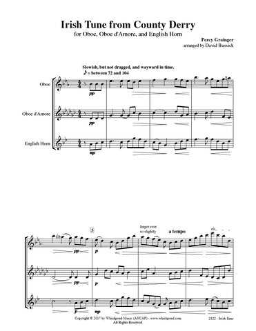 Grainger Irish Tune Oboe/d'Amore/English Horn Trio