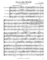 Handel Joy to the World Saxophone Quartet