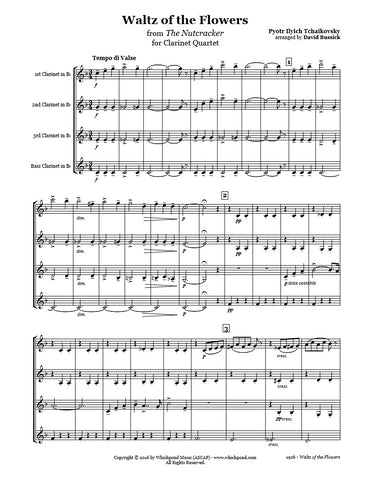 Nutcracker Waltz of the Flowers Clarinet Quartet
