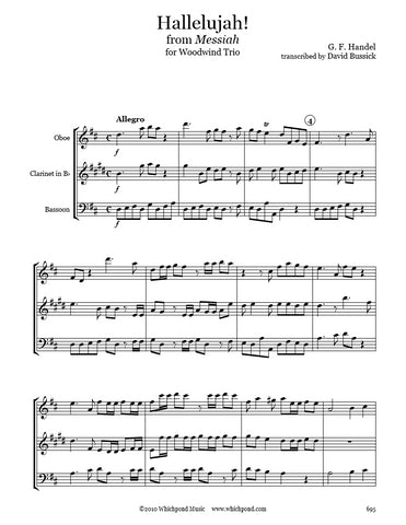 Handel Hallelujah Oboe/Clarinet/Bassoon Trio