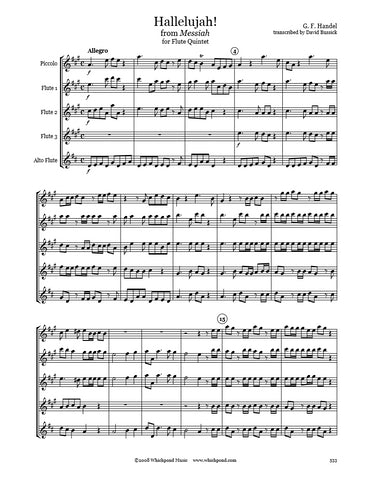 Handel Hallelujah Flute Quintet