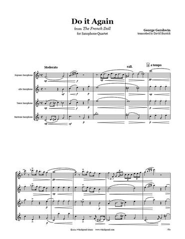 Gershwin Do It Again Saxophone Quartet