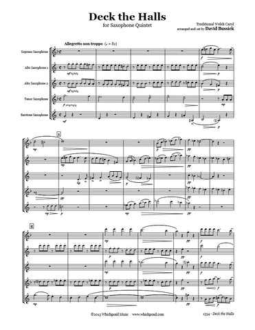 Deck The Halls Saxophone Quintet