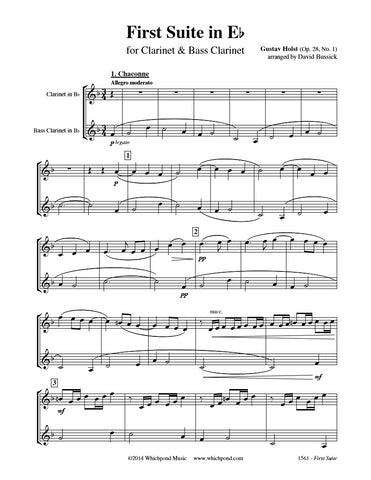 Holst First Suite Clarinet Duet