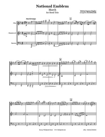 National Emblem March Oboe/Clarinet/Bassoon Trio