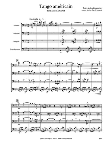 Carpenter Tango Américain Bassoon Quartet
