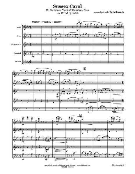 Sussex Carol Wind Quintet