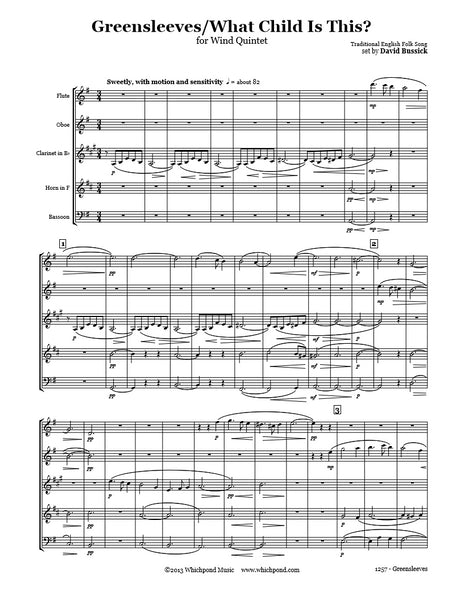 Greensleeves/What Child Is This Wind Quintet