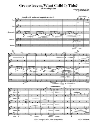 Greensleeves/What Child Is This Wind Quintet