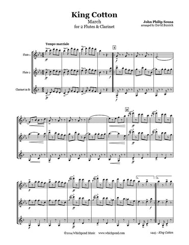 Sousa King Cotton March Flute/Clarinet Trio