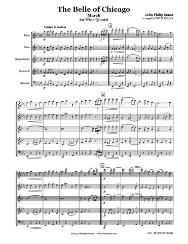 Sousa Belle of Chicago March Wind Quintet