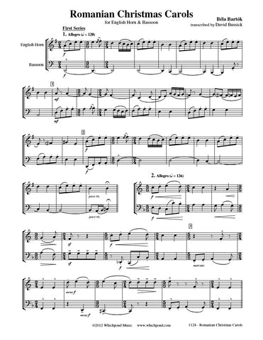 Bartók Romanian Christmas Carols English Horn/Bassoon Duet