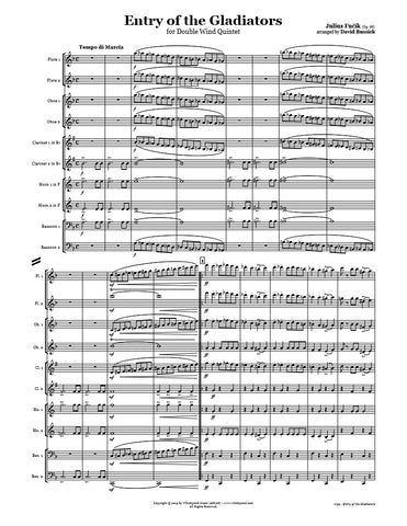 Fučík Entry of the Gladiators Double Wind Quintet