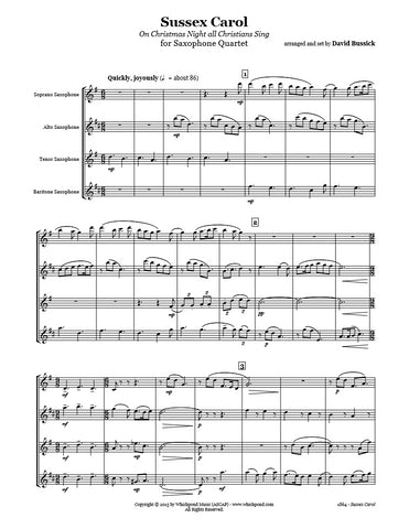 Sussex Carol Saxophone Quartet