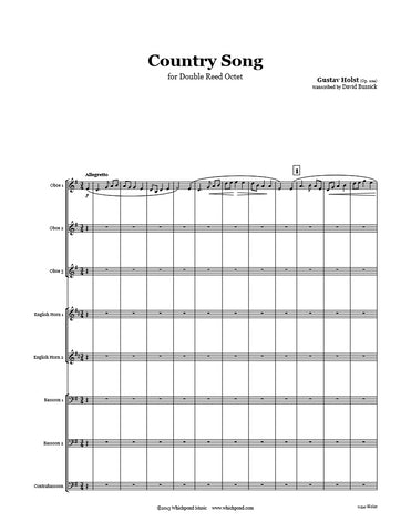 Holst Country Song Double Reed Octet