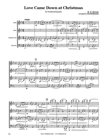 Love Came Down at Christmas Wind Quartet