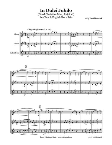 In Dulci Jubilo Oboe/English Horn Trio