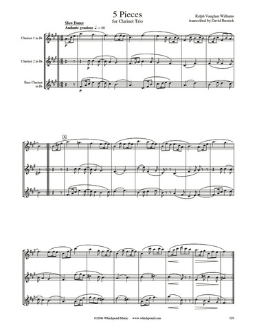 Vaughan Williams 5 Pieces Clarinet Trio
