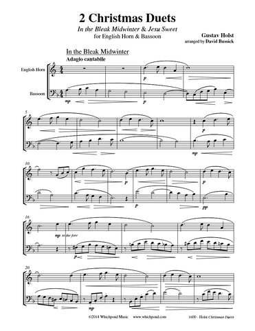 Holst 2 Christmas Duets English Horn/Bassoon Duet