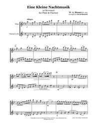 Mozart Eine Kleine Nachtmusik Flute/Clarinet Duet